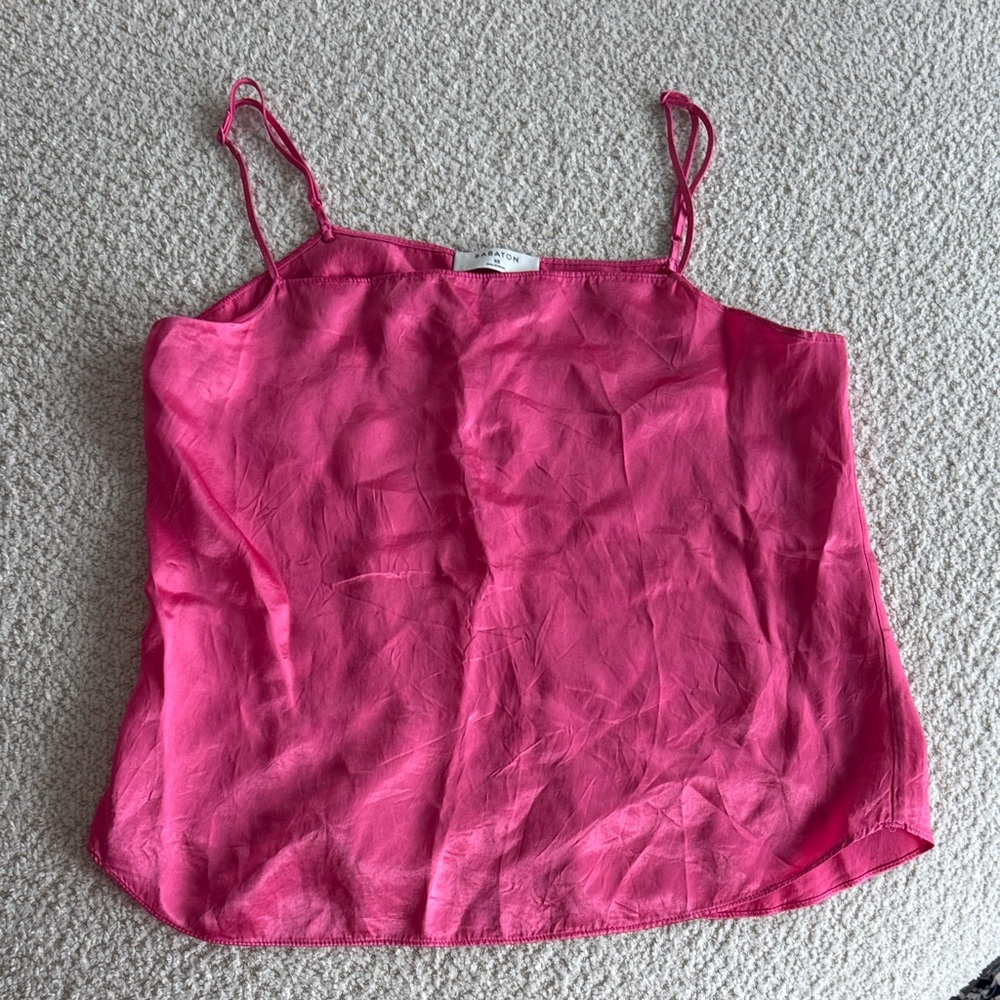 Aritzia Hot Pink Silk Camisole